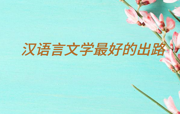 漢語言文學(xué)就業(yè)方向及前景分析,漢語言文學(xué)最好的出路是什么
